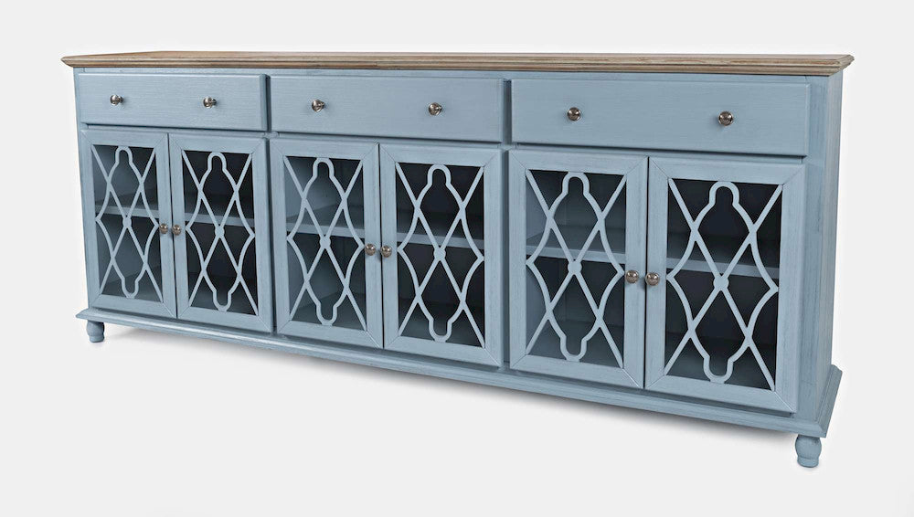 Jofran - Aurora Hills 6 Door Accent Chest - Blue / Bisque - 1997-86 view 3