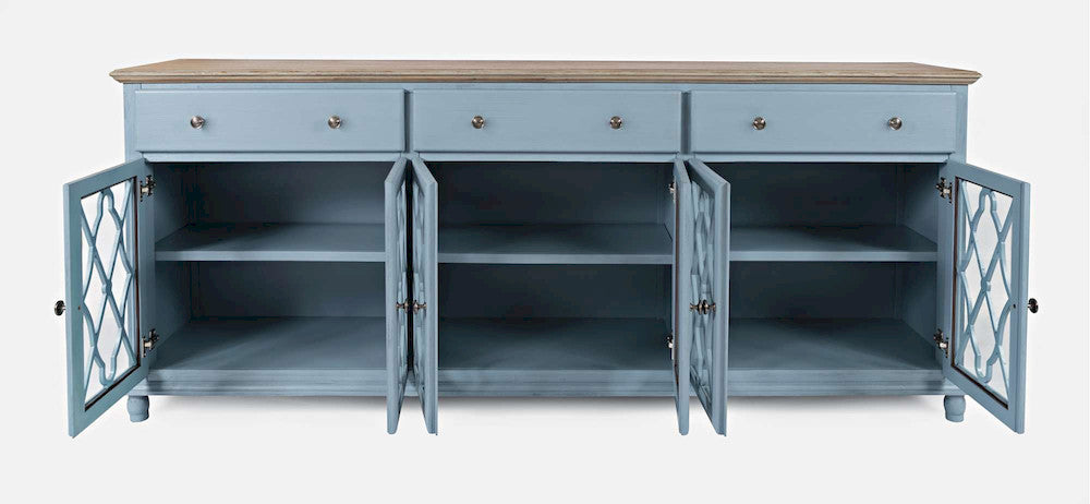 Jofran - Aurora Hills 6 Door Accent Chest - Blue / Bisque - 1997-86 view 7