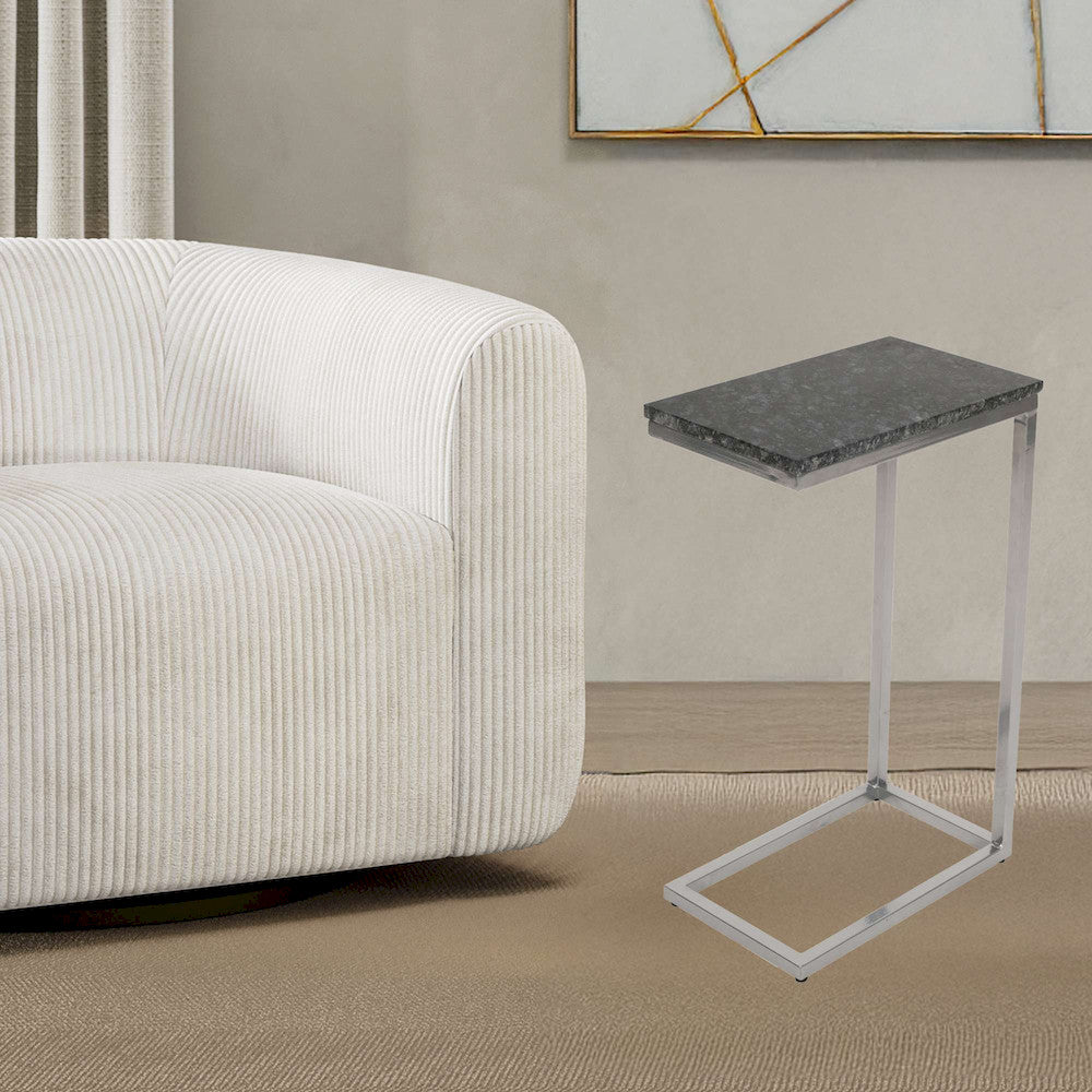 Jofran - Aurora Solid Marble Modern Luxury Glam Accent C-Table (Set of 2) in Black - 2330-NERO view 9