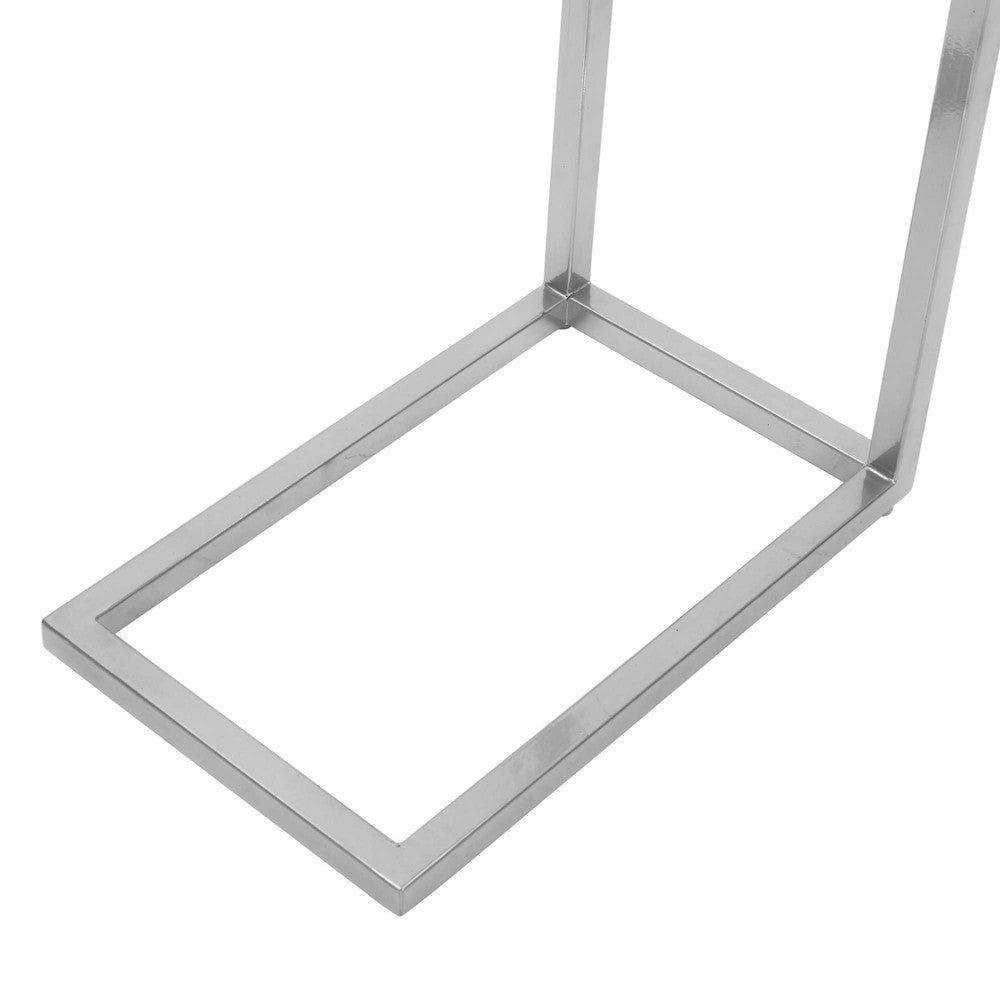 Jofran - Aurora Solid Marble Modern Luxury Glam Accent C-Table (Set of 2) in Chrome - 2330-BIANCO view 6