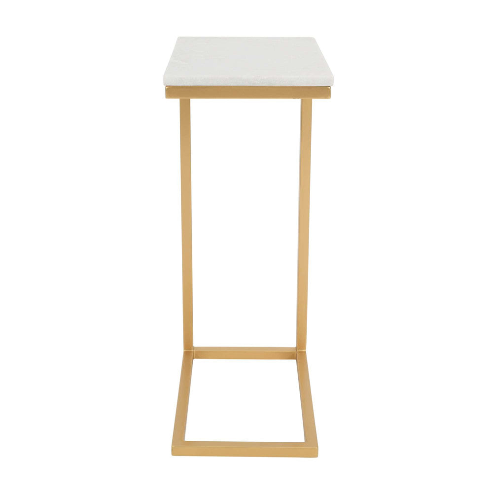 Jofran - Aurora Solid Marble Modern Luxury Glam Accent C-Table (Set of 2) in Gold - 2330-AURORA view 1