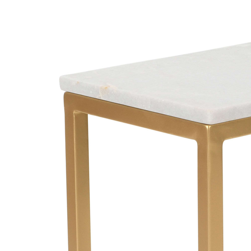 Jofran - Aurora Solid Marble Modern Luxury Glam Accent C-Table (Set of 2) in Gold - 2330-AURORA view 5