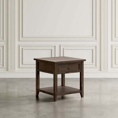 Jofran - Bakersfield End Table with Drawer - Wire Brush Brown - 1900-3 view 7