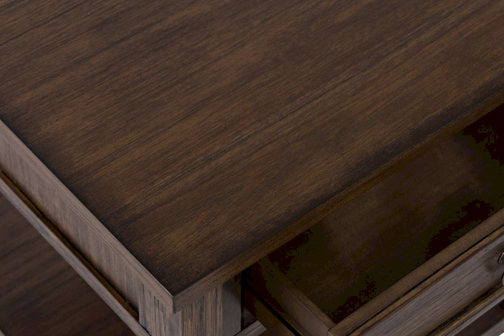 Jofran - Bakersfield End Table with Drawer - Wire Brush Brown - 1900-3 view 9