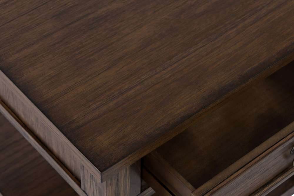 Jofran - Bakersfield End Table with Drawer - Wire Brush Brown - 1900-3 veiw 4