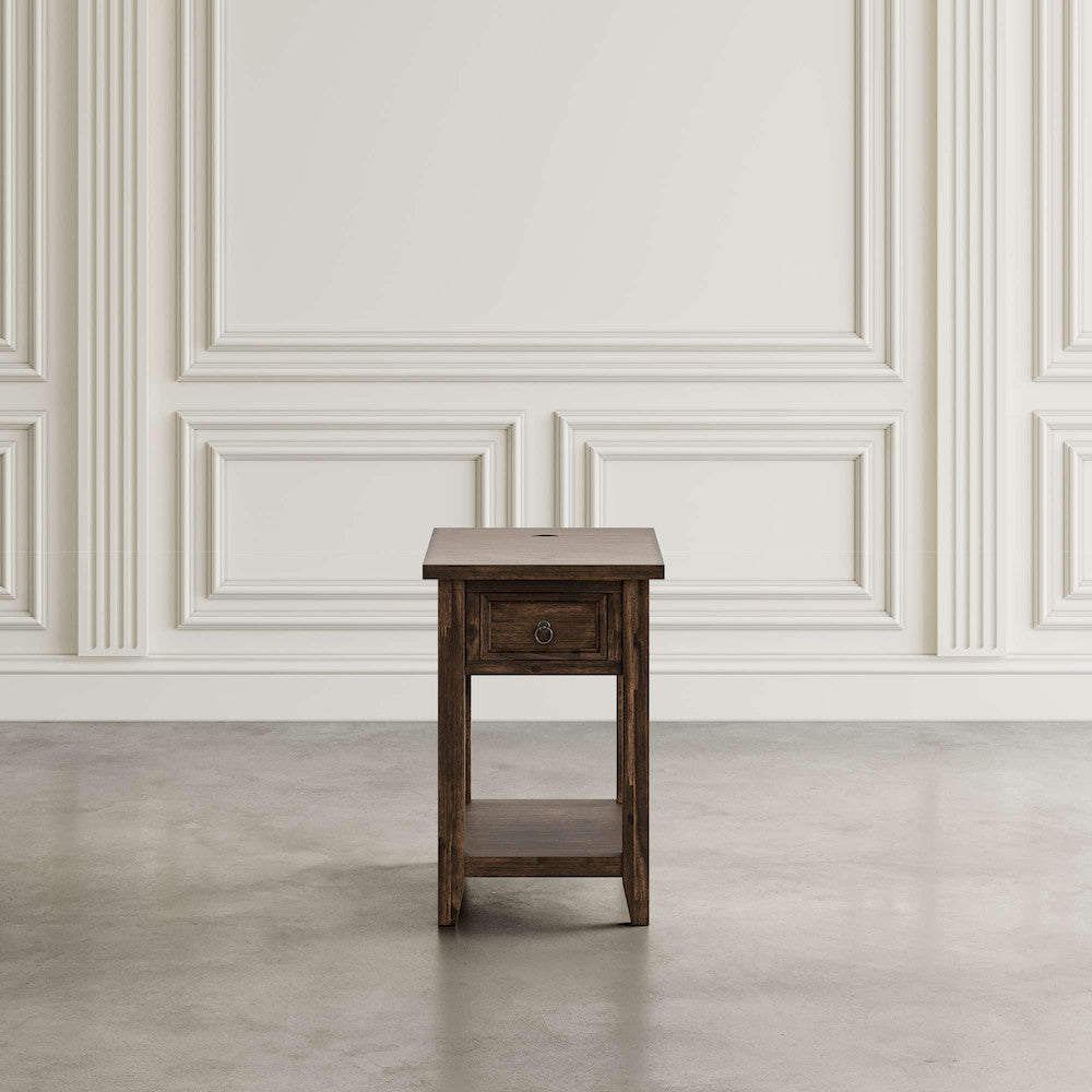 Jofran - Bakersfield USB Charging Side Table - Wire Brush Brown - 1900-7 view 6