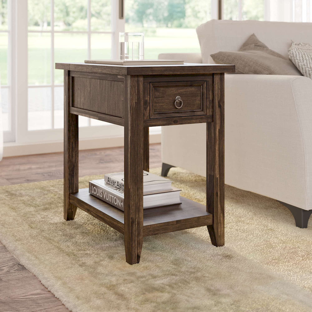 Jofran - Bakersfield USB Charging Side Table - Wire Brush Brown - 1900-7 view 12