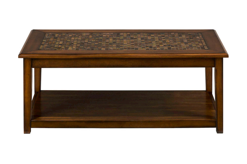 Jofran - Baroque Brown Cocktail Table With Mosaic Tile Inlay - 698-1 view 1
