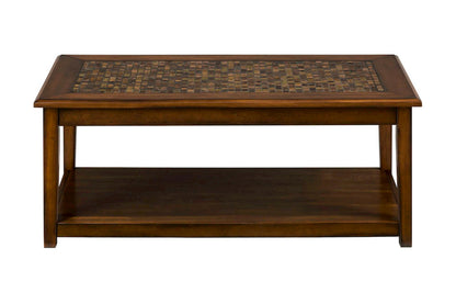 Jofran - Baroque Brown Cocktail Table With Mosaic Tile Inlay - 698-1 view 1