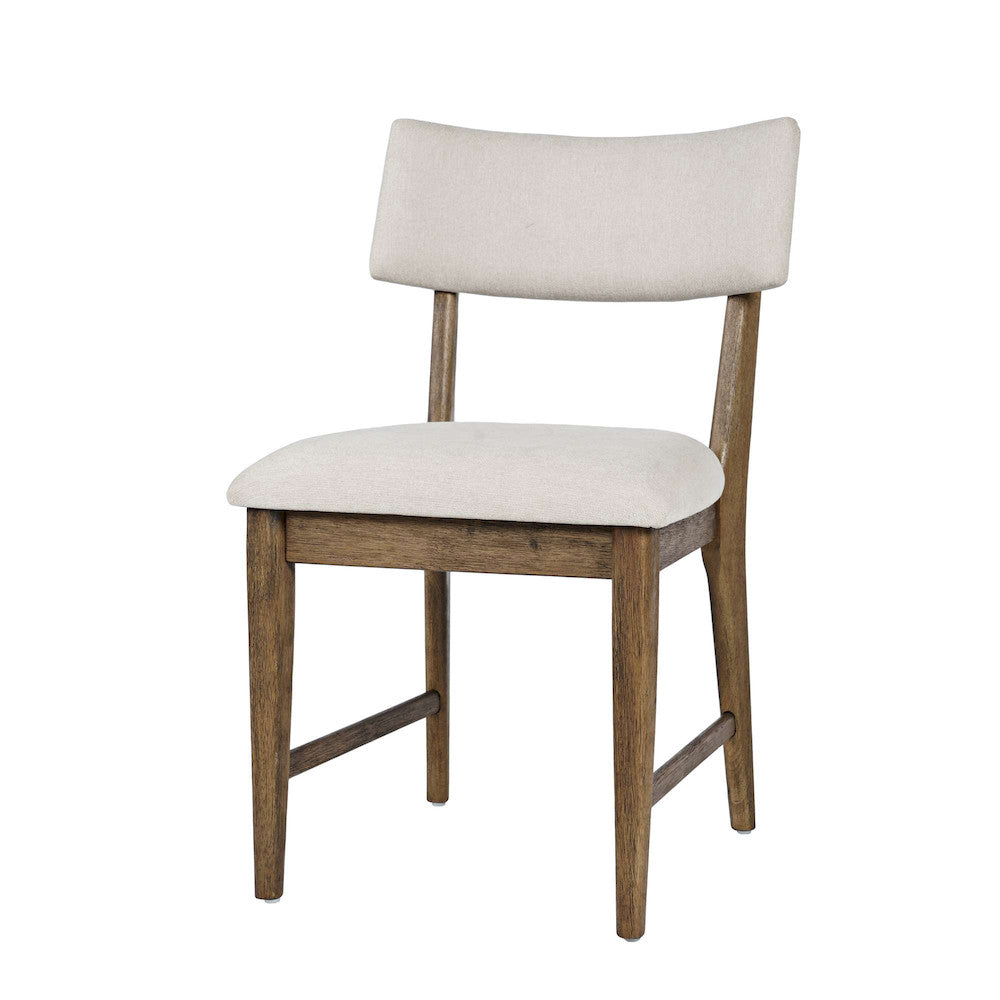 Jofran - Beck Contemporary Upholstered Split Back Dining Chair (Set of 2) in Chestnut - 2421-BECKCHS view 3