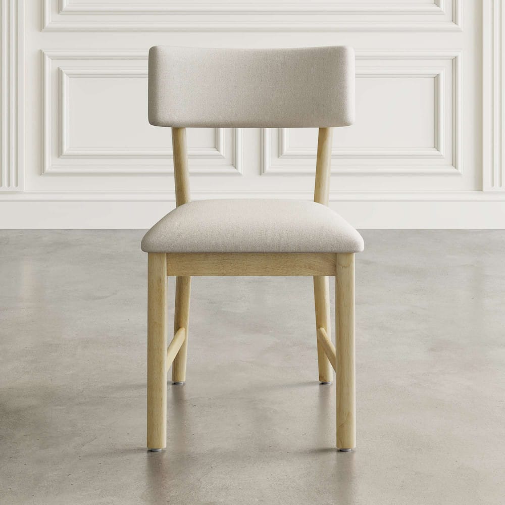 Jofran - Beck Contemporary Upholstered Split Back Dining Chair (Set of 2) in Natural - 2421-BECKNAT view 5