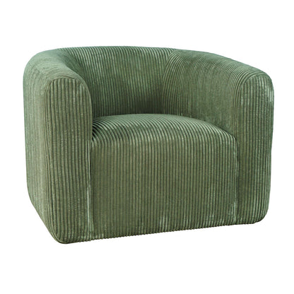 Jofran - Biggs Modern Corduroy Upholstered Curved Barrel Swivel Accent Chair - Forest - BIGGS-SW-FOREST view 2