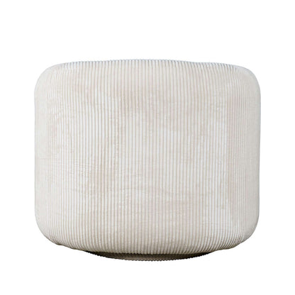 Jofran - Biggs Modern Corduroy Upholstered Curved Barrel Swivel Accent Chair - Natural - BIGGS-SW-NATURAL view 3