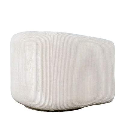 Jofran - Biggs Modern Corduroy Upholstered Curved Barrel Swivel Accent Chair - Natural - BIGGS-SW-NATURAL view 7
