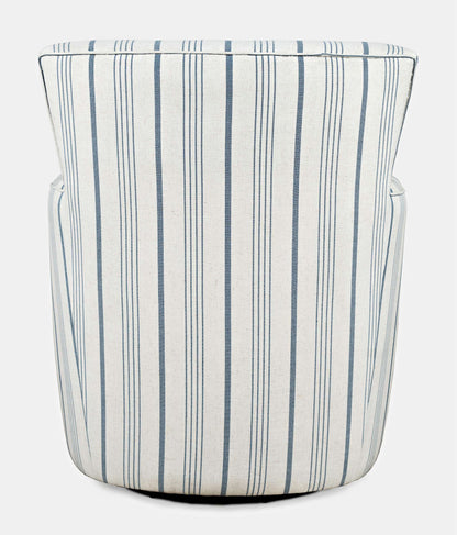 Jofran - Blakely Blue Stripe Contemporary Swivel Accent Chair - BLAKELY-SW-BSTRP view 3