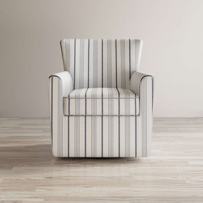 Jofran - Blakely Blue Stripe Contemporary Swivel Accent Chair - BLAKELY-SW-BSTRP view 4
