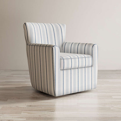 Jofran - Blakely Blue Stripe Contemporary Swivel Accent Chair - BLAKELY-SW-BSTRP view 5