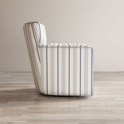 Jofran - Blakely Blue Stripe Contemporary Swivel Accent Chair - BLAKELY-SW-BSTRP view 6
