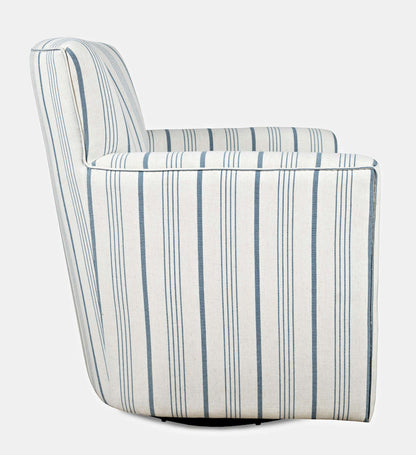 Jofran - Blakely Blue Stripe Contemporary Swivel Accent Chair - BLAKELY-SW-BSTRP view 8
