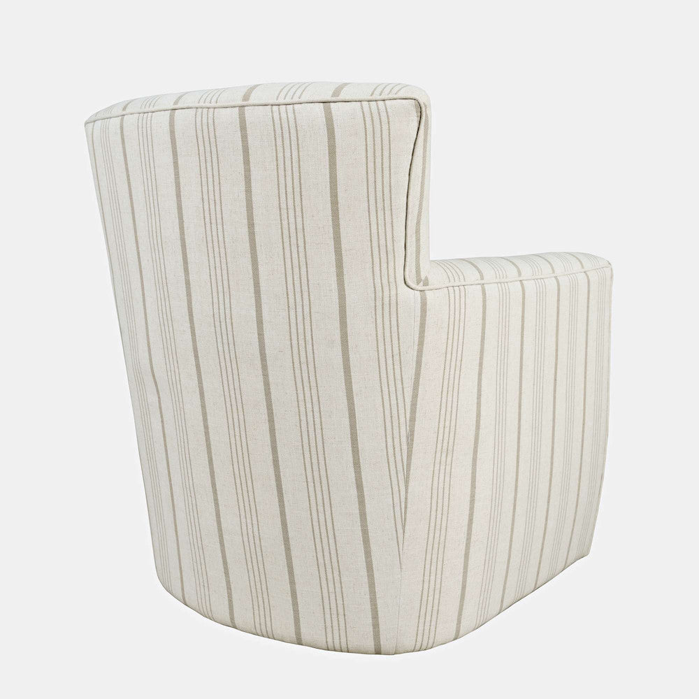 Jofran - Blakely Harper Contemporary Traditional Swivel Accent Chair, Beige Stripe - BLAKELY-SW-BEIGE view 7