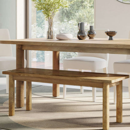 Jofran - Bodhi 50in Rustic Solid Wood Dining Bench, Golden - 2271-BODHIBNG view 9