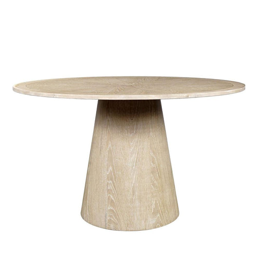 Jofran - Bonn Mid-Century Modern 50in Round Pedestal Dining Table in Linen - 2271-BONN50WSHTBKT veiw 1