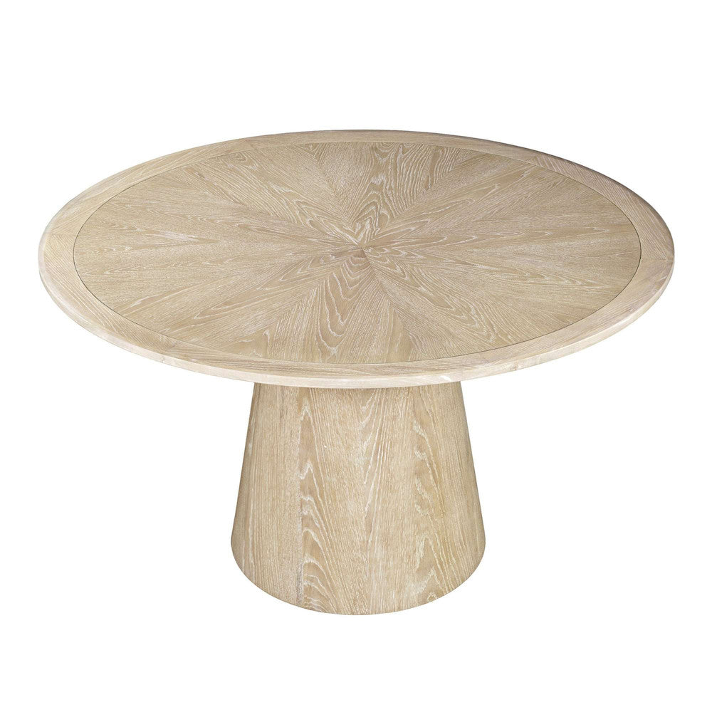 Jofran - Bonn Mid-Century Modern 50in Round Pedestal Dining Table in Linen - 2271-BONN50WSHTBKT view 2