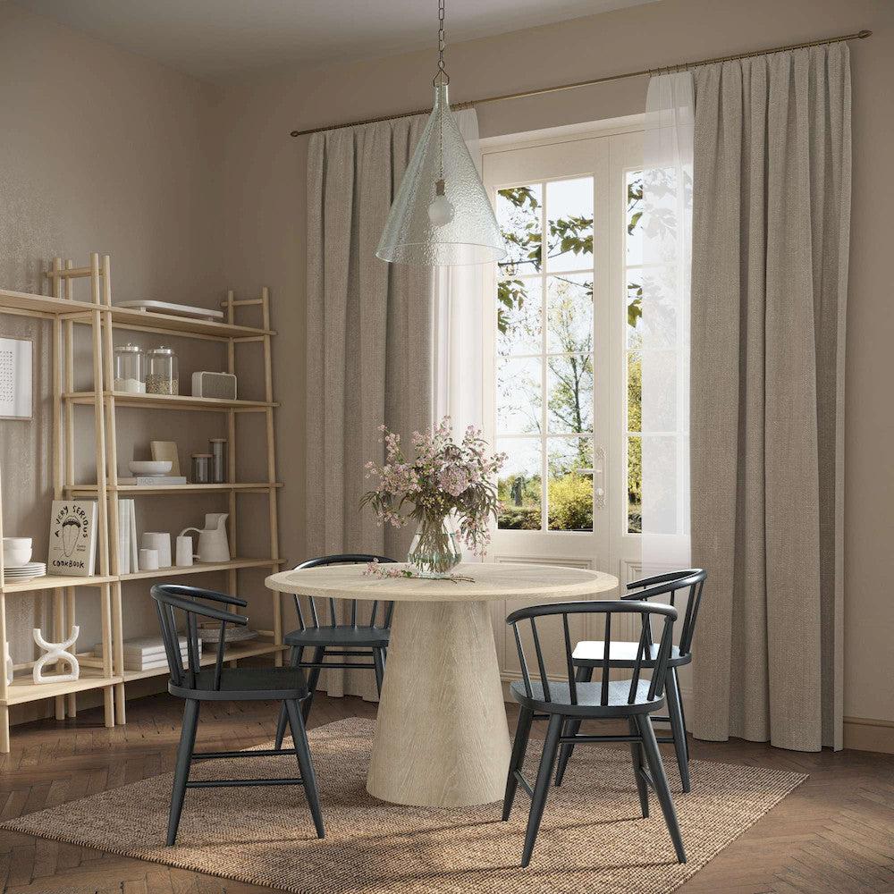 Jofran - Bonn Mid-Century Modern 50in Round Pedestal Dining Table in Linen - 2271-BONN50WSHTBKT view 3