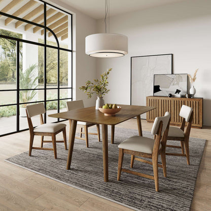 Jofran - Bowie 66in Harvest Mid-Century Modern Drop-Leaf Dining Table in Chestnut - 2421-BOWIECHS view 3