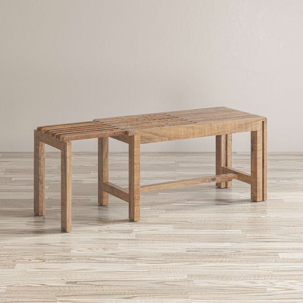 Jofran - Bradford Extendable Solid Mango Hardwood Bench - Natural - 1730-191B view 2