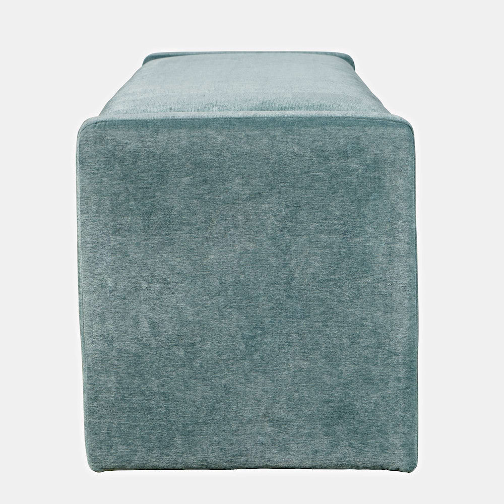 Jofran - Braun 48in Contemporary Upholstered Modern Bedroom Hallway Storage Bench in Blue - BRAUN-BN-BLU view 3