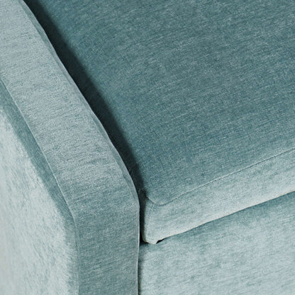 Jofran - Braun 48in Contemporary Upholstered Modern Bedroom Hallway Storage Bench in Blue - BRAUN-BN-BLU view 8