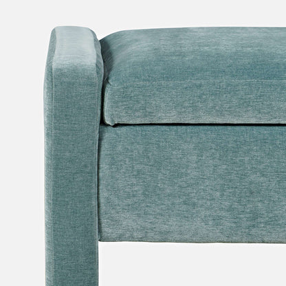 Jofran - Braun 48in Contemporary Upholstered Modern Bedroom Hallway Storage Bench in Blue - BRAUN-BN-BLU view 9