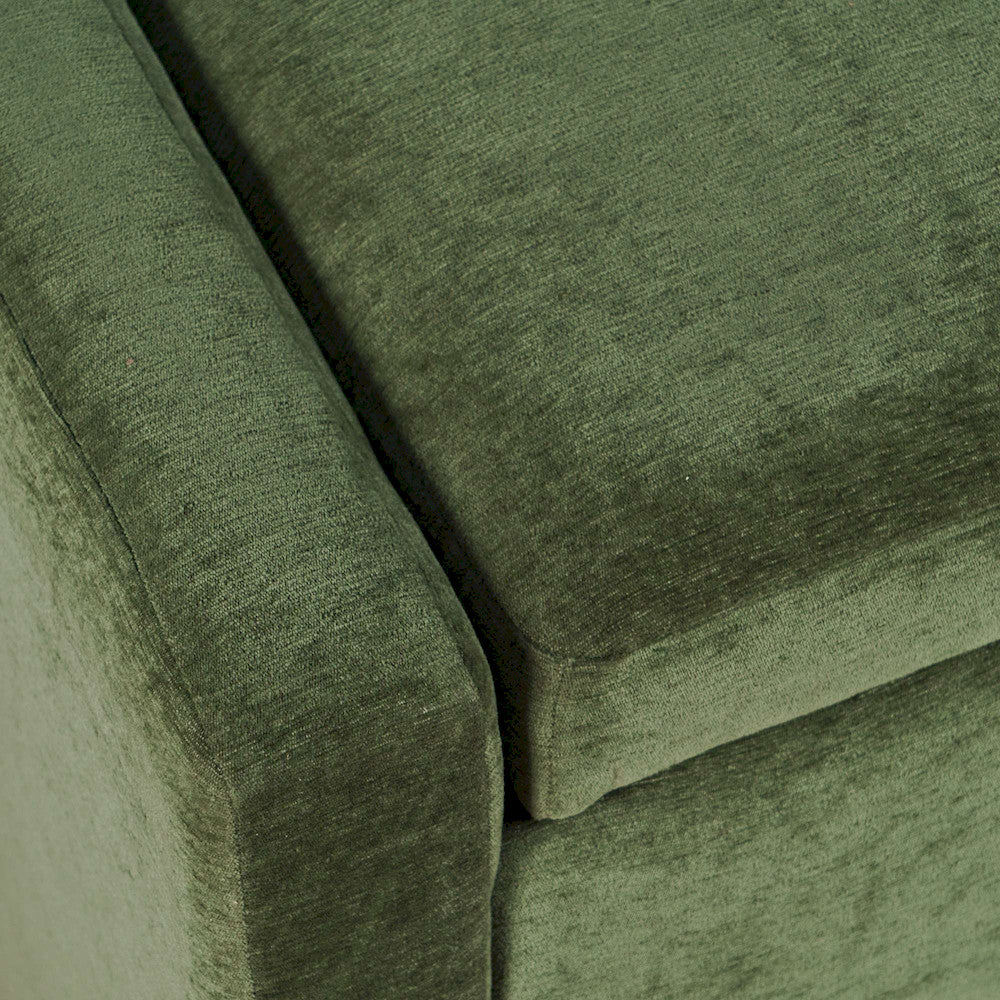 Jofran - Braun 48in Contemporary Upholstered Modern Bedroom Hallway Storage Bench in Forest - BRAUN-BN-FOR view 7