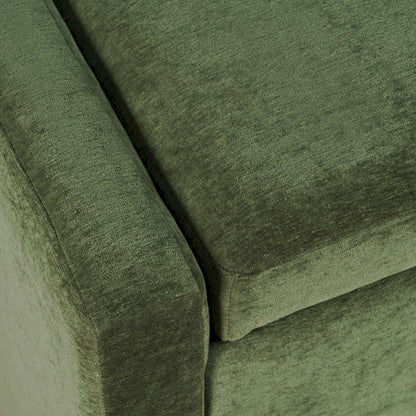Jofran - Braun 48in Contemporary Upholstered Modern Bedroom Hallway Storage Bench in Forest - BRAUN-BN-FOR view 7