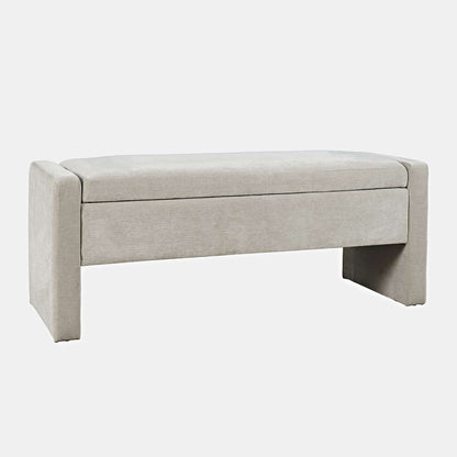 Jofran - Braun 48in Contemporary Upholstered Modern Bedroom Hallway Storage Bench in Grey - BRAUN-BN-GRY view 2