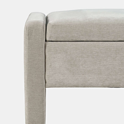 Jofran - Braun 48in Contemporary Upholstered Modern Bedroom Hallway Storage Bench in Grey - BRAUN-BN-GRY view 7