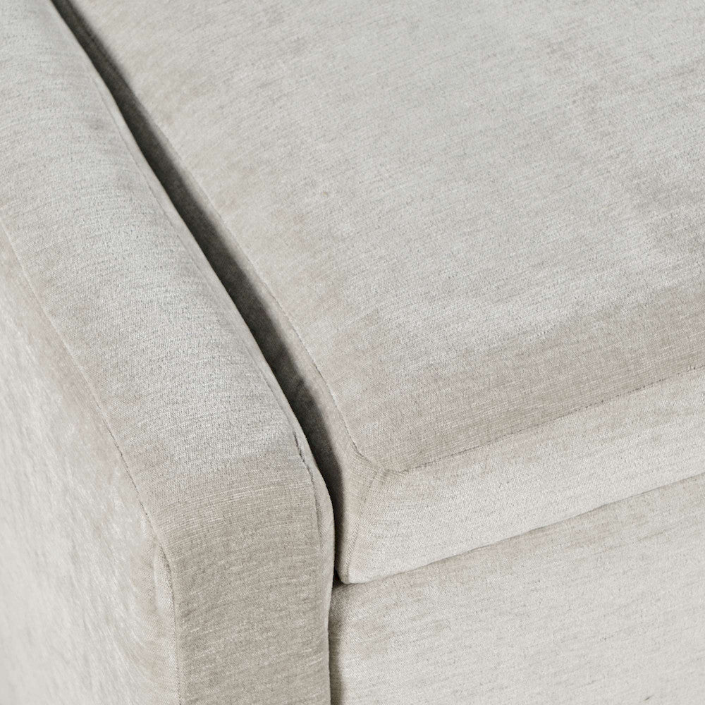 Jofran - Braun 48in Contemporary Upholstered Modern Bedroom Hallway Storage Bench in Grey - BRAUN-BN-GRY view 9