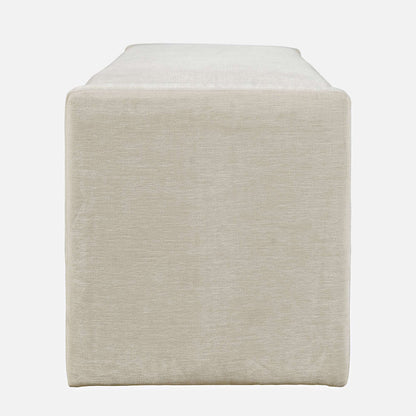 Jofran - Braun 48in Contemporary Upholstered Modern Bedroom Hallway Storage Bench in Natural - BRAUN-BN-NAT view 3