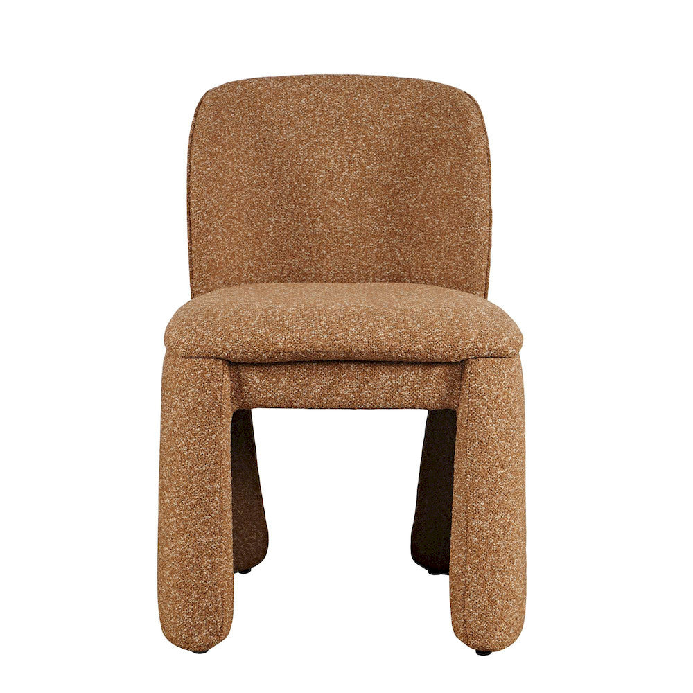 Jofran - Breck Mid-Century Modern Curved Upholstered Dining Chair - Set of 2 - 2381-BRECKCHBRK view 1