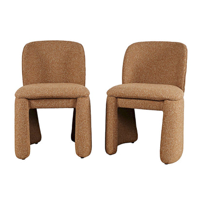 Jofran - Breck Mid-Century Modern Curved Upholstered Dining Chair - Set of 2 - 2381-BRECKCHBRK view 4