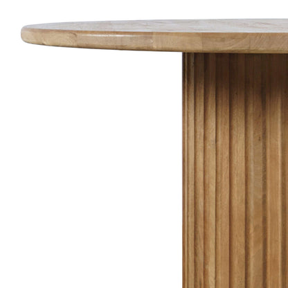 Jofran - Breck Solid Wood 48in Round Mid-Century Modern Fluted Pedestal Dining Table - 2381-48TBKT view 3