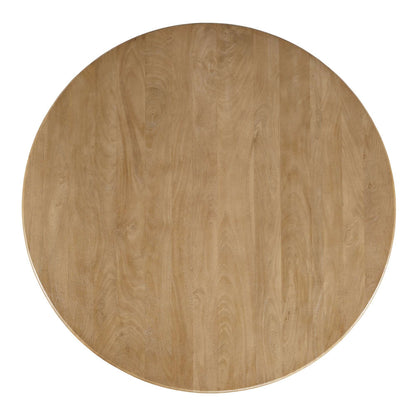 Jofran - Breck Solid Wood 48in Round Mid-Century Modern Fluted Pedestal Dining Table - 2381-48TBKT view 5