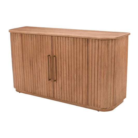 Jofran - Breck Solid Wood 60in Mid-Century Modern Curved Sideboard Bar Storage Cabinet - 2381-60 view 2