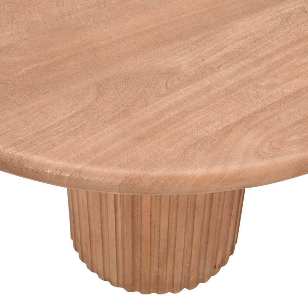 Jofran - Breck Solid Wood 84in Mid-Century Modern Fluted Double Pedestal Dining Table - 2381-84TBKT view 3