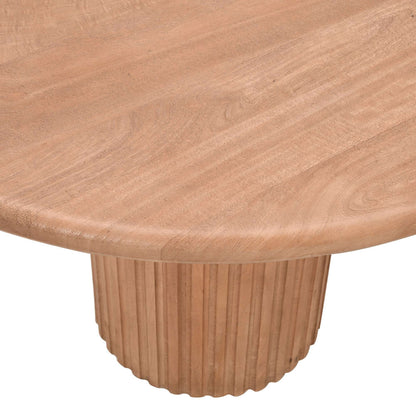 Jofran - Breck Solid Wood 84in Mid-Century Modern Fluted Double Pedestal Dining Table - 2381-84TBKT view 3