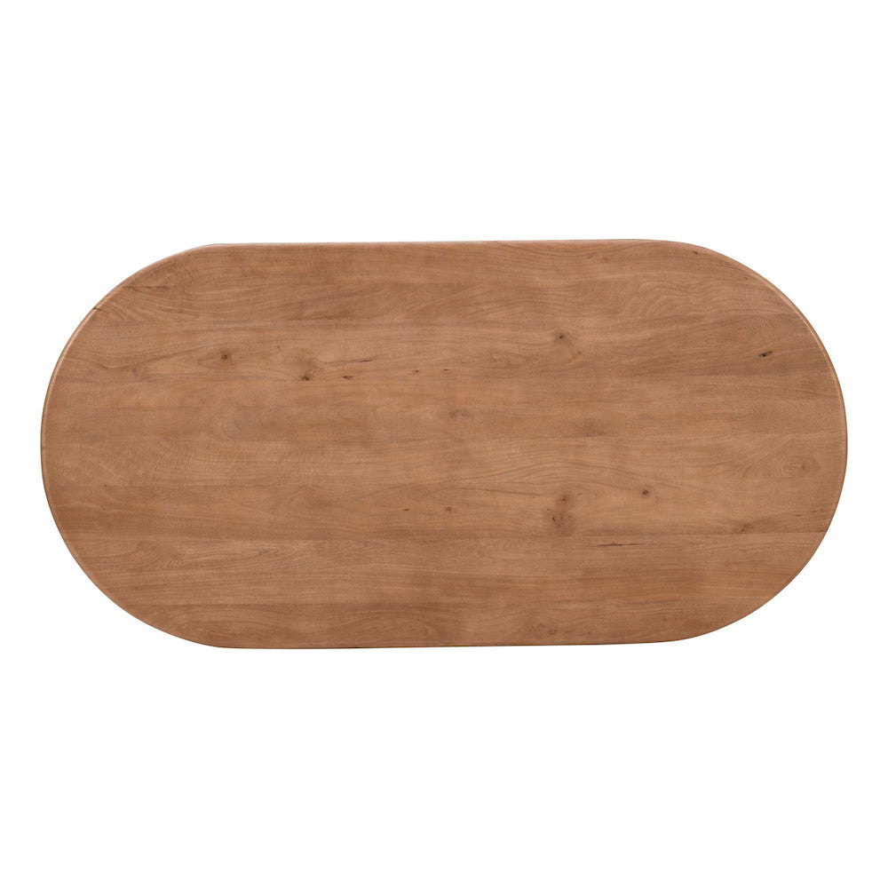 Jofran - Breck Solid Wood 84in Mid-Century Modern Fluted Double Pedestal Dining Table - 2381-84TBKT view 6