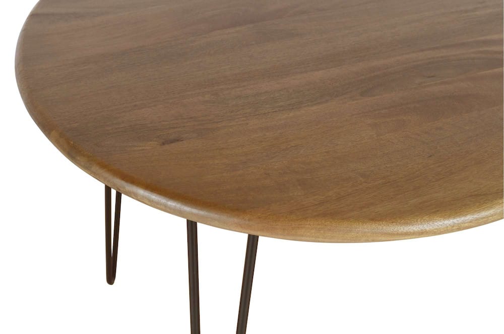 Jofran - Brennan Five Piece 42in Round Mid-Century Modern Dining Set with Faux Leather Chairs, Dark Brown - 2271-BRENDTG-4DOXDBN view 6