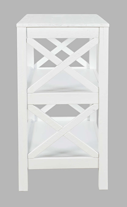 Jofran - Bridgehampton X-Side Bookcase - White - 1730-9220 view 10