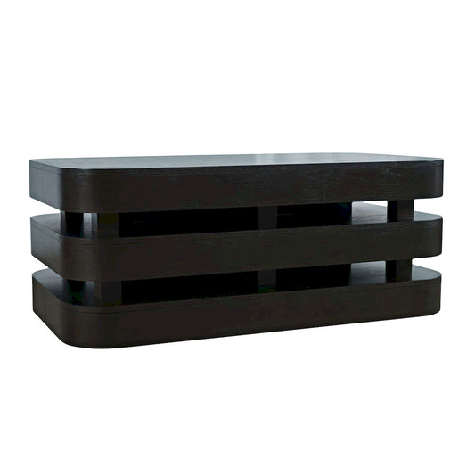Jofran - Brix Mid-Century Modern Floating Sculpture Layered Coffee Table with Caster Wheels - 2370-1ESP view 2